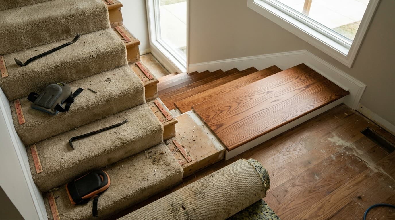 Hardwood Stairs by RenewStairs