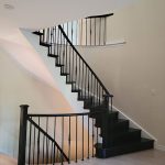 circular-stair-sanding-and-staining-changing-spindles-in-wrought-iron