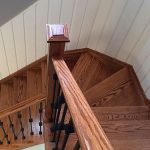 winder-stair-capping-metal-railing-chamfered-post-solid-oak-medium-stain-colour-finish-installed-in-pickering