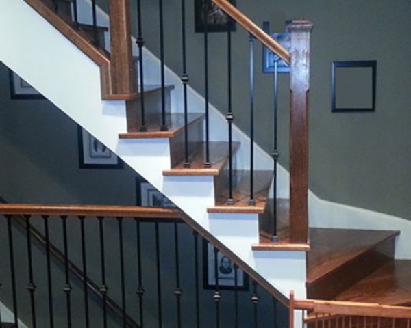 Winder Stair Capping Dark Finished Renew Stairs 9568