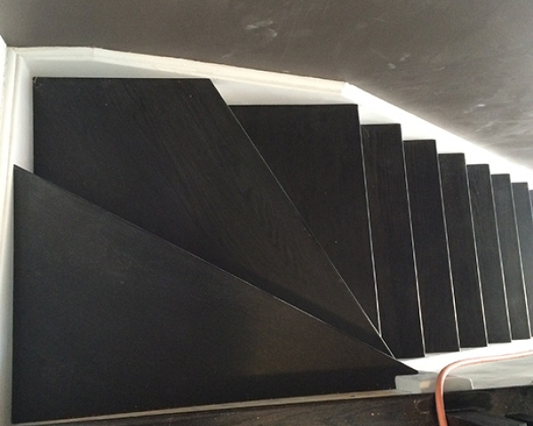 Winder Stairs Capping Re Veneering Stringer Natural Finish 6568